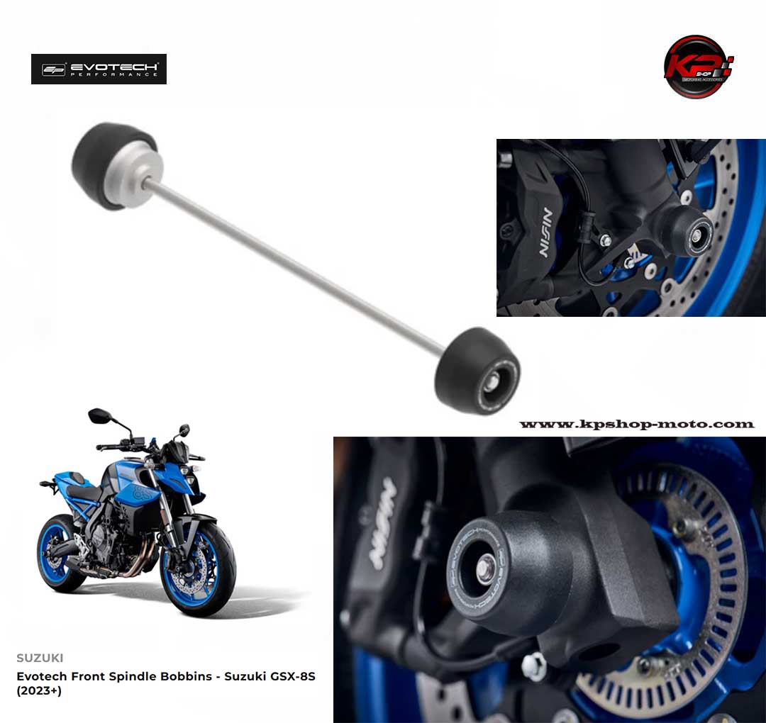 กันล้มหน้า Evotech Front Spindle Bobbins - Suzuki GSX-8S (2023+)