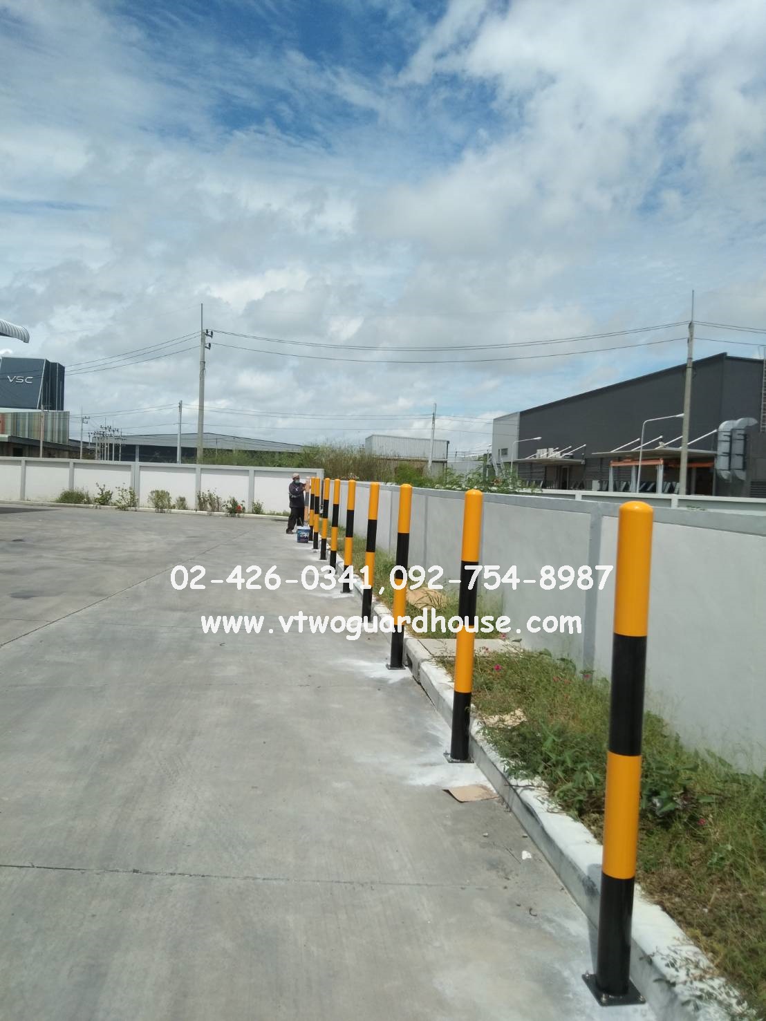 เสาเหล็กกันชน 4 นิ้ว สูง 150 ซม. TB00028