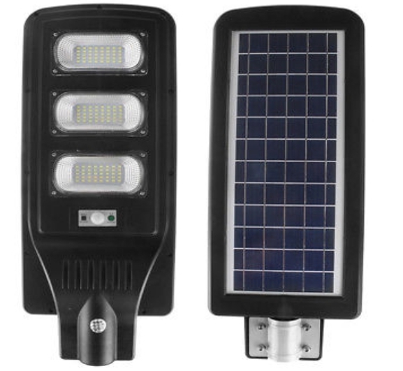 โคมไฟถนนโซล่าเซลล์ 60W โคมไฟถนนLED เม็ดไฟ led 120 หลอดไฟแอลอีดี พลังงานแสงอาทิตย์ 60 วัตต์ รุ่นมีรีโมท