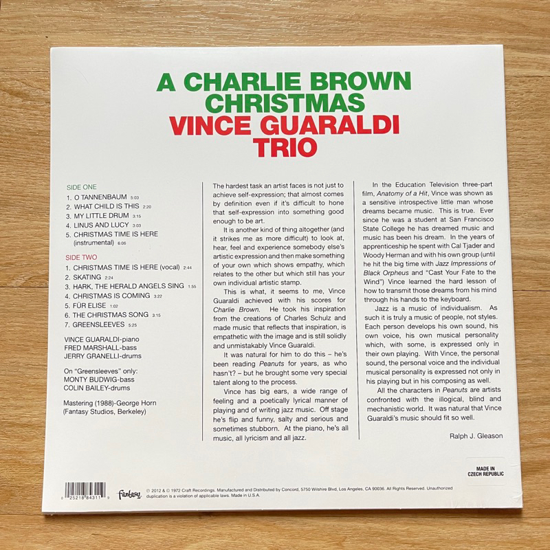 แผ่นเสียง A Charlie Brown Christmas - Special Green Vinyl, LP, Album, Reissue, Stereo มือหนึ่ง ซีล