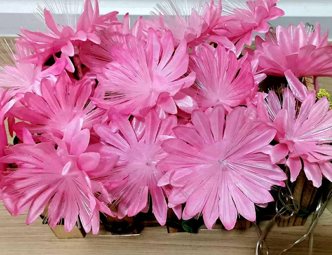 ไฟคริสมาส ไฟปีใหม่ ดอกไม้ไฟ LED flower light จำนวน 20 ดอก สายยาว 5.3 เมตร เเสงชมพู เหลือง ขาว มาพร้อมปลั๊กไฟ ใช้งานได้เลย / ใช้สำหรับเป็นไฟประดับตกเเต่ง ไฟเเฟนซีประดับอาคาร ไฟประดับต้นไม้ ไฟประดับต้นคริสมาส ไฟประดับปีใหม่ ไฟงานวัด ไฟเส้นตกเเต่ง