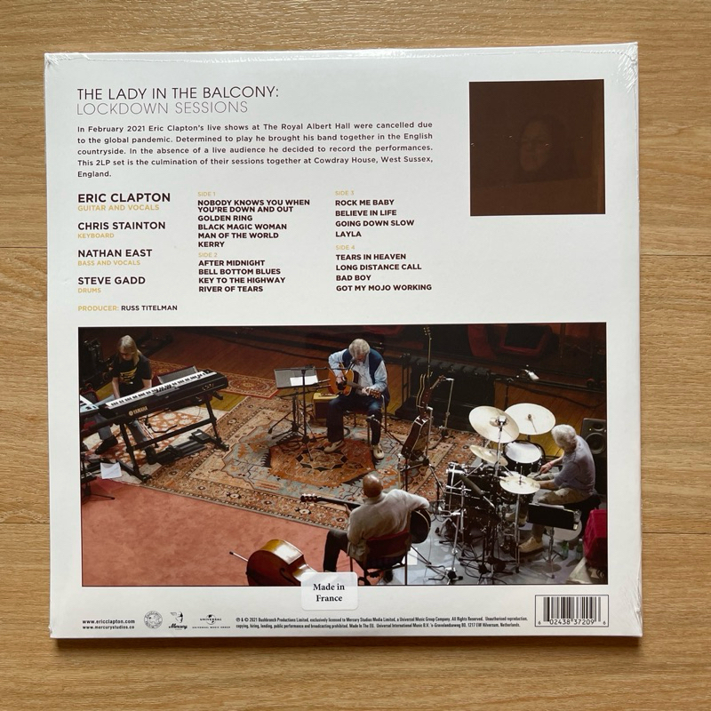 แผ่นเสียง Eric Clapton – The Lady In The Balcony: Lockdown Sessions *Black vinyl ,EU มือหนึ่ง ซีล