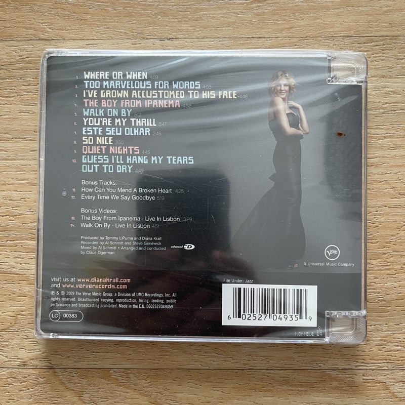 CD ซีดีเพลง แผ่นเพลง Diana Krall : Quiet Nightsแผ่นแท้ ใหม่ ซีล