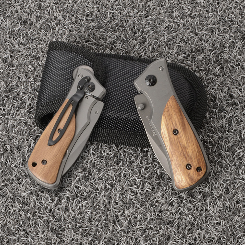 Buck-X35 มีดพับพกพา มีดพับขนาดเล็ก ขนาดมินิยาว 15 ซม.พร้อมซองไนลอน 2 150 กรัม Black 15 cm.