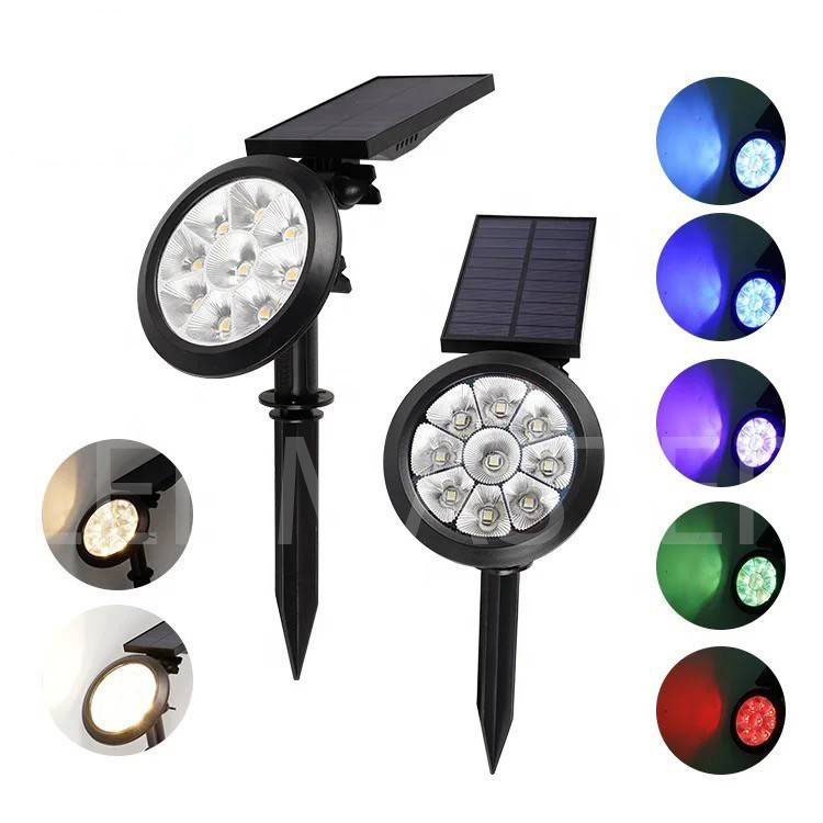 NEW ส่องไกล3-5ม.] ไฟสนามโซล่าเซลล์ รุ่น3in1/2เเสง/เเสงรวม *งานส่งห้าง* ไฟส่องต้นไม้แบบปักดิน ไฟตกแต่งสวน ไฟทางเดิน Solar