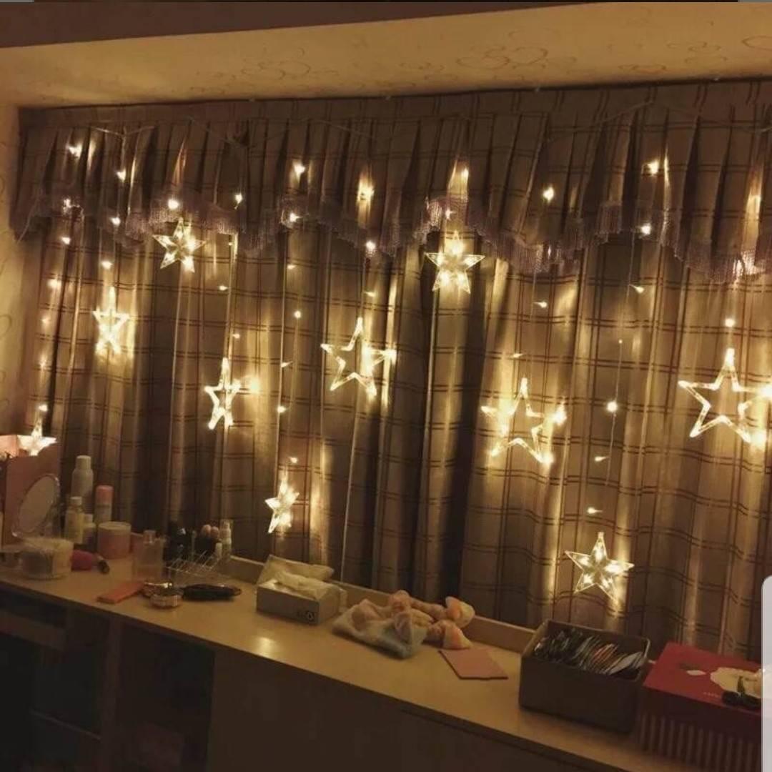ไฟประดับตกเเต่งปีใหม่ ไฟม่าน led รูปดาว [กดเลือกเเสง] เเสงขาว white / warmwhite / rgb ปรับได้ 8 โหมด เลือกไฟนิ่งหรือไฟกระพริบได้ ใช้สำหรับเป็นไฟเเฟนซีประดับอาคาร สถานที่ ตกเเต่งสวน งานปีใหม่ งานลอยกระทง ไฟประดับห้อง ไฟตกเเต่ง led ไฟเส้น ไฟปีใหม่ ไฟคริสมาส