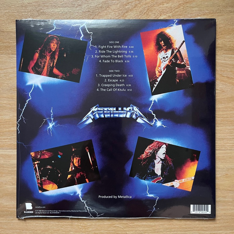 แผ่นเสียง Metallica – Ride The Lightning ,Vinyl, LP, Album, Reissue, Remastered Repress ,US แผ่นเสียงมือหนึ่ง ซีล
