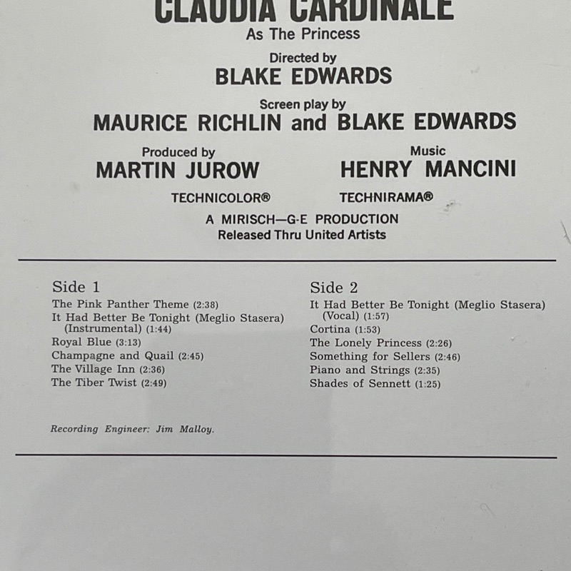 แผ่นเสียง Henry Mancini - The Pink Panther (Music From The Film Score) แผ่นเสียงมือหนึ่ง ซีล