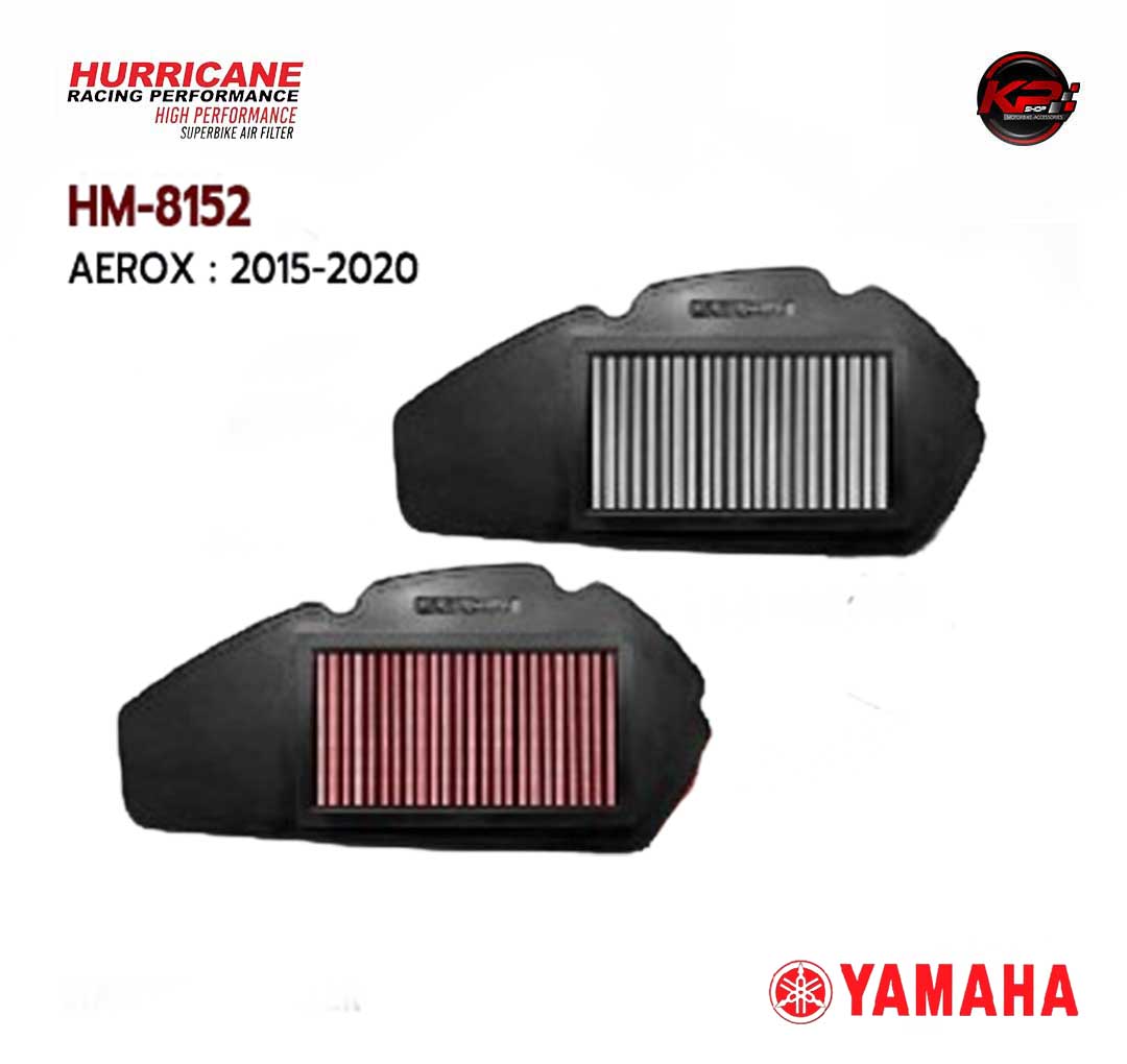 กรองอากาศ HURRICANE FOR YAMAHA AEROX 2015-2020 (STANLESS) HM8152