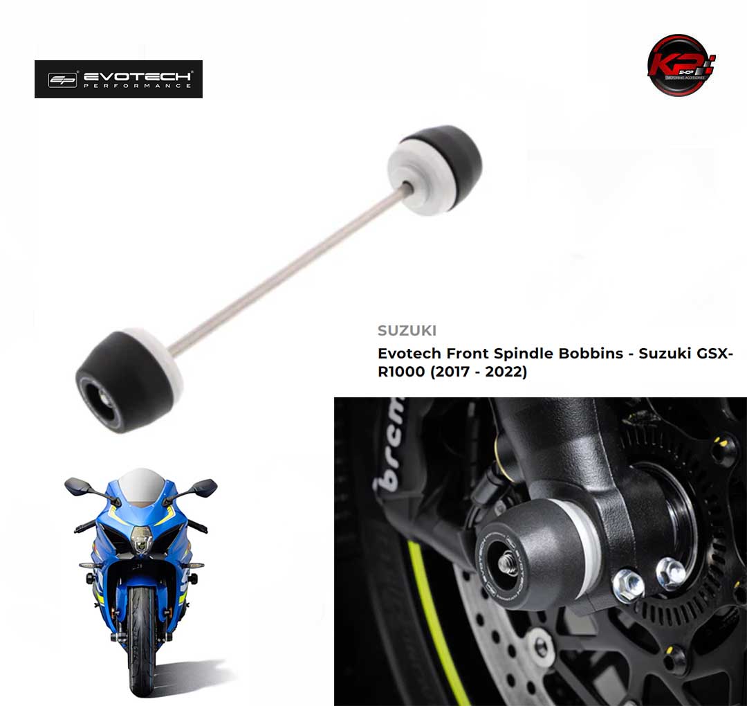 กันล้มหน้า Evotech Front Spindle Bobbins - Suzuki GSX-R1000 2017+