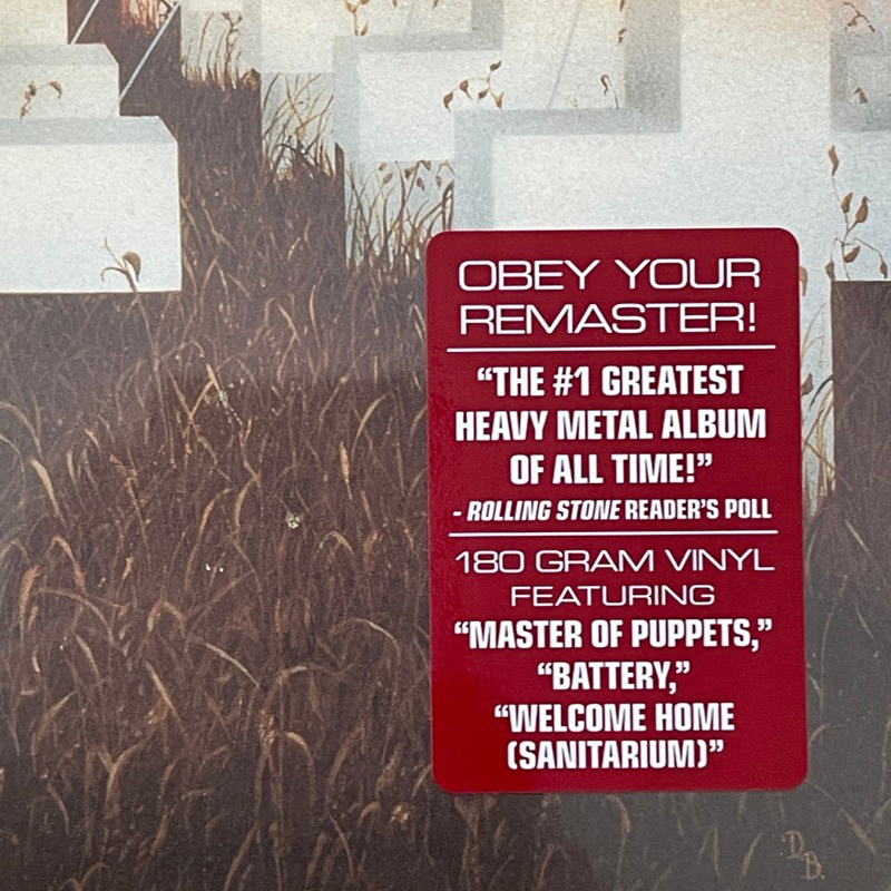 แผ่นเสียง Metallica : master of puppets ,Black Vinyl, LP, Album, Reissue, Remastered มือหนึ่ง ซีล