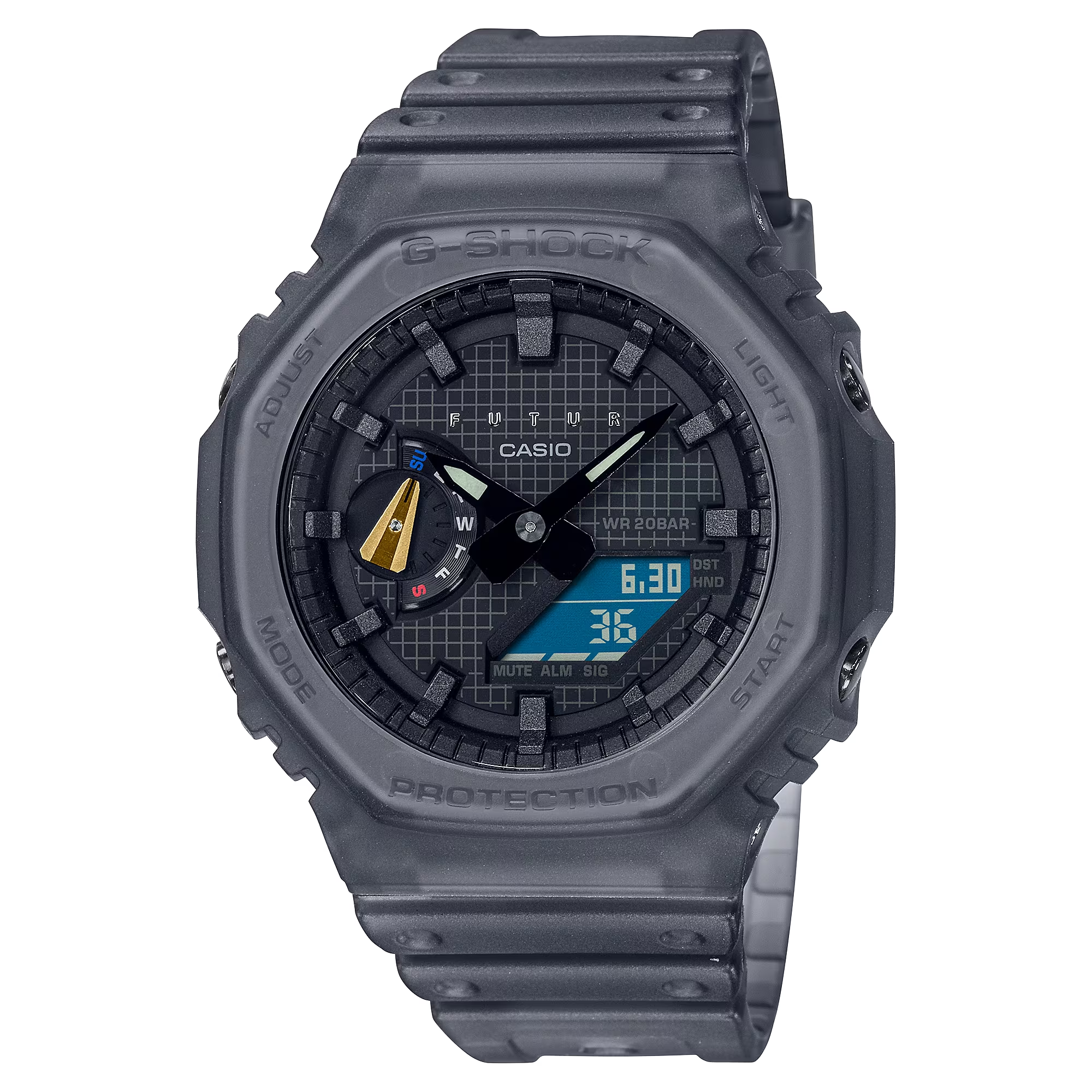 GA-2100FT-8A | อะนาล็อก-ดิจิตอลมาตรฐาน | ซีรีส์ 2100 | G-SHOCK | นาฬิกา | CASIO (รุ่นที่เกิดจากความร่วมมือกับ FUTUR)