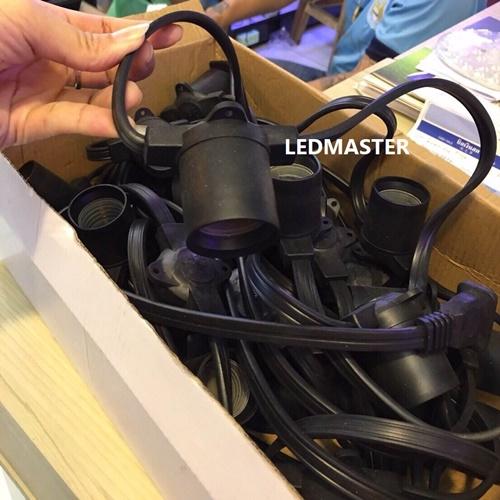 สายเเพรชุดหลอดไฟปิงปอง ยาว 10 เมตร/20 เมตร/50 เมตร/100 เมตร เกรดAAA งานมอก. ขั้ว E27 สายหนาสีดำกันน้ำ ใช้งานสะดวก สำหรับไฟประดับตกเเต่งสวน ไฟตกเเต่งปีใหม่ ไฟคริสมาส งานเเต่ง ร้านอาหาร เทศกาลต่างๆ ลอยกระทง (เฉพาะสายไฟเเพร) - ฟรี ปลั๊กตัวผู้ ตัวเมีย กันน้ำ