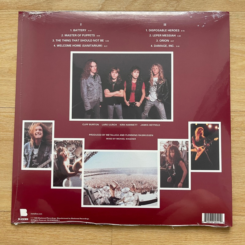 แผ่นเสียง Metallica : master of puppets ,Black Vinyl, LP, Album, Reissue, Remastered มือหนึ่ง ซีล