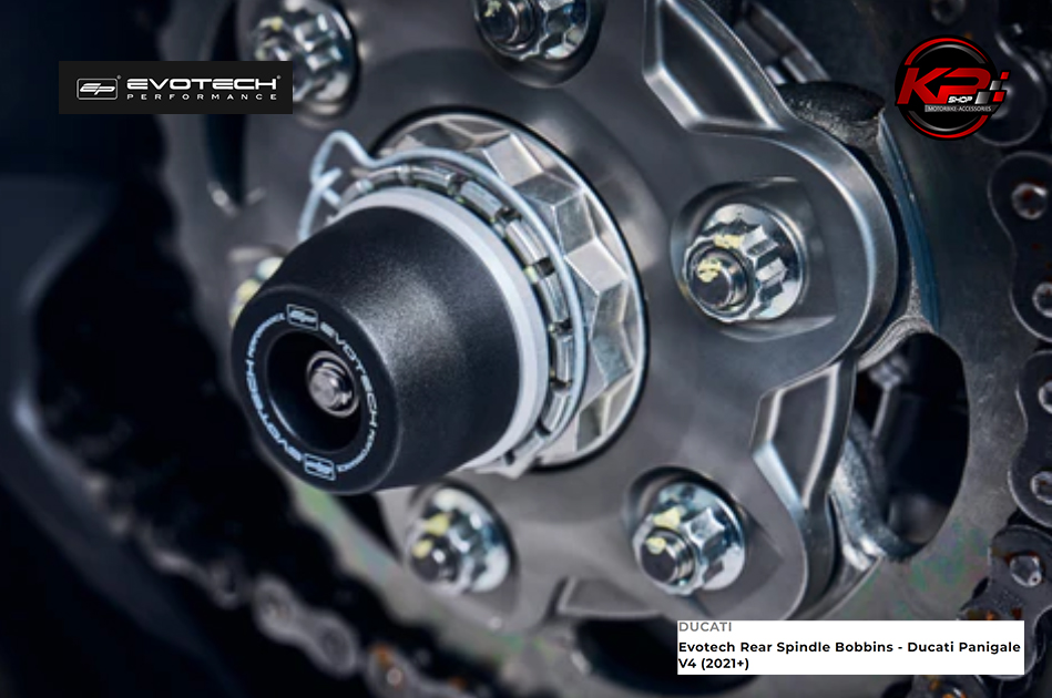 กันล้มหลัง Evotech Rear Spindle Bobbins - Ducati Panigale V4 (2021+)