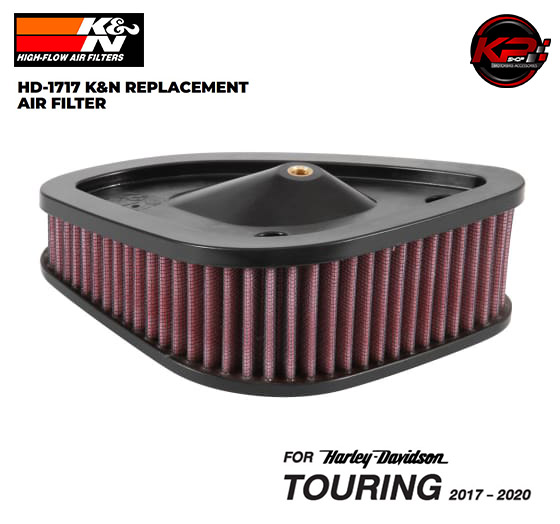 กรองอากาศ K&N FOR HARLEY DAVIDSON TOURING 2017 - 2020 (HD 1717)
