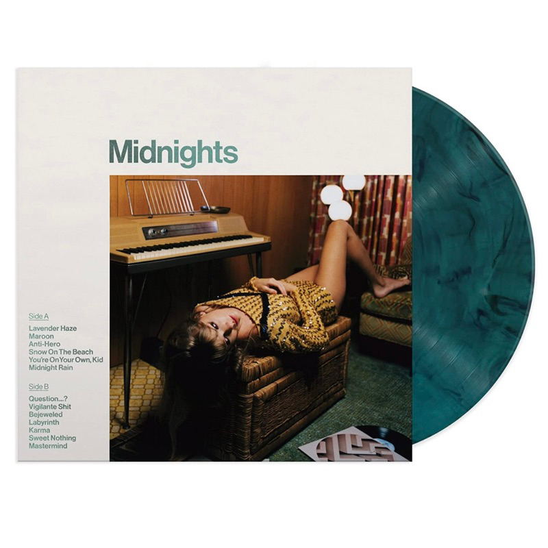 แผ่นเสียง Taylor Swift - Midnights, LP, Album, Special Edition, Jade Green Marbled มือหนึ่ง ซีล
