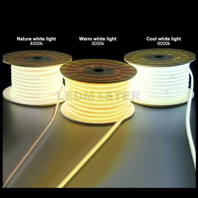 (ฟรี ปลั๊กหัวจ่าย) รุ่นใหม่ COB ไฟสายยาง LED ราคาโรงงาน LED Strip Light 220V สว่างชัดทั้งเส้น 50 เมตร ไฟท่อยางดัด โค้ง งอได้ นีออนเฟล็ก LED Ropelight