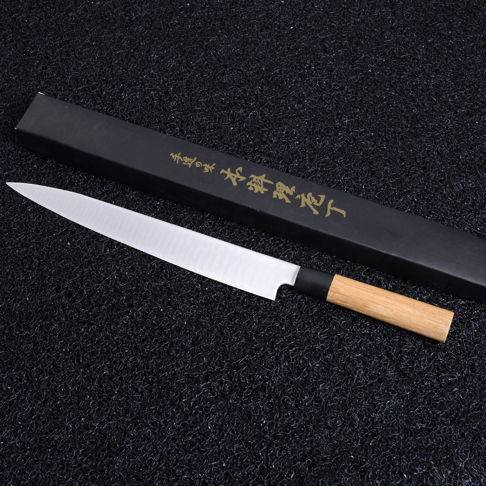 JP-29 มีดเชฟ มีดญี่ปุ่น Knife Sashimi Stainless Steel Sushi Chef 1 เล่ม มีดยาวรวมด้าม 40 ซม. 1 450 กรัม เงิน 27 ซม.