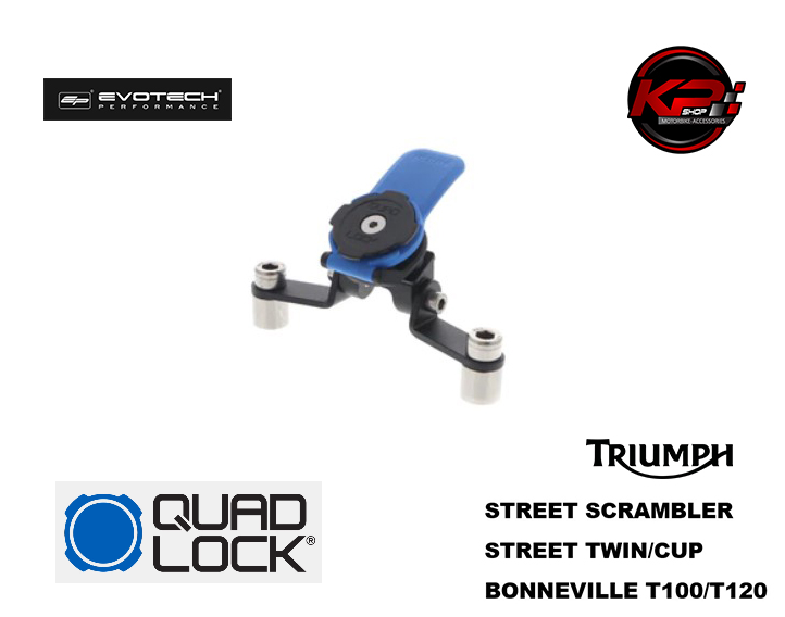 ขายึดโทรศัพท์ EVOTECH Quad Lock Compatible Sat Nav Mount for the Triumph