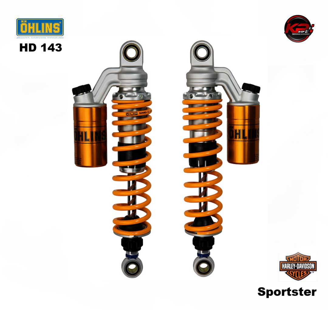 โช๊คอัพหลัง OHLINS HD 143 (336 mm, yellow springs) Harley-Davidson Sportster