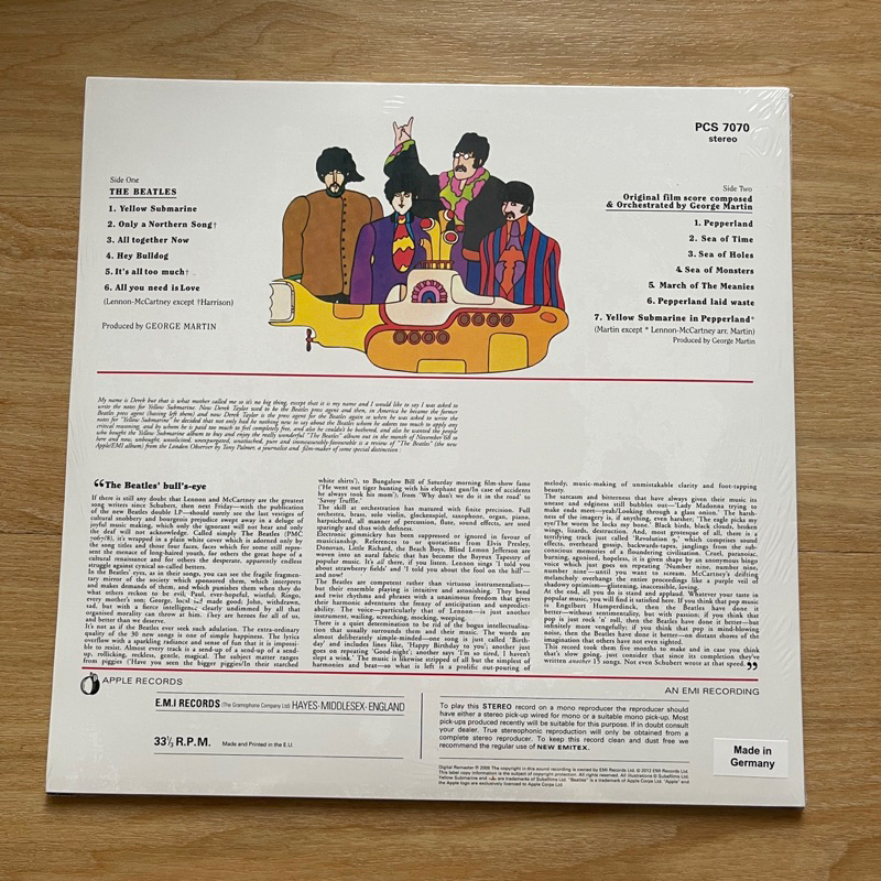 แผ่นเสียง The Beatles - Yellow Submarine ,Vinyl, LP, Album, Reissue, Remastered, Stereo, 180 Gram ,EU มือหนึ่ง ซีล