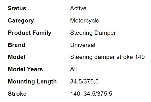 กันสะบัด OHLINS SD 004 สำหรับ Stroke 140 MM