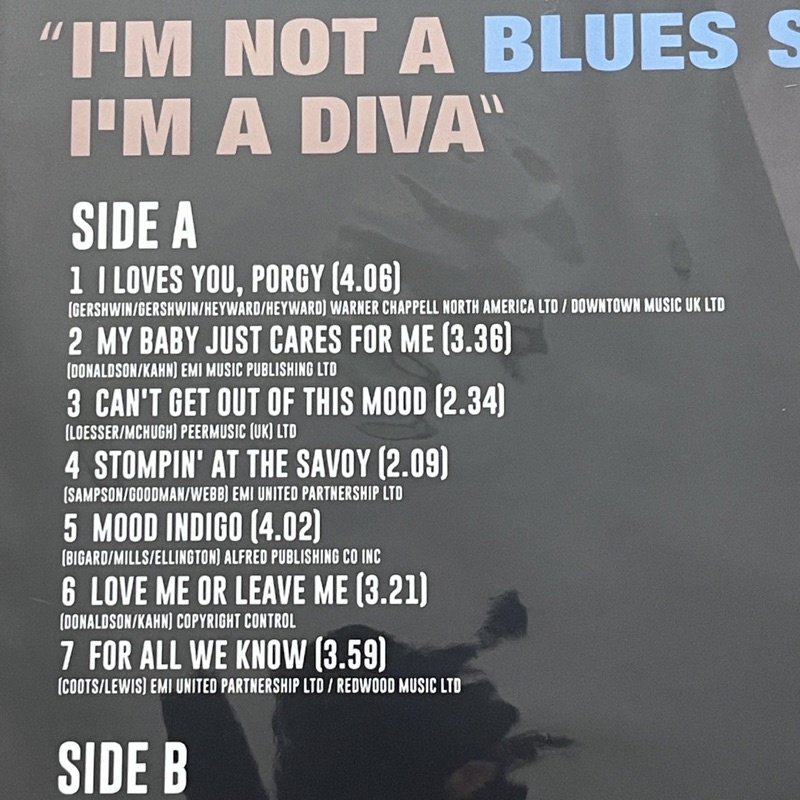 แผ่นเสียง Nina Simone – "I'm Not A Blues Singer I'm A Diva Vinyl, LP, 180 Gram แผ่นเสียงมือหนึ่ง ซีล
