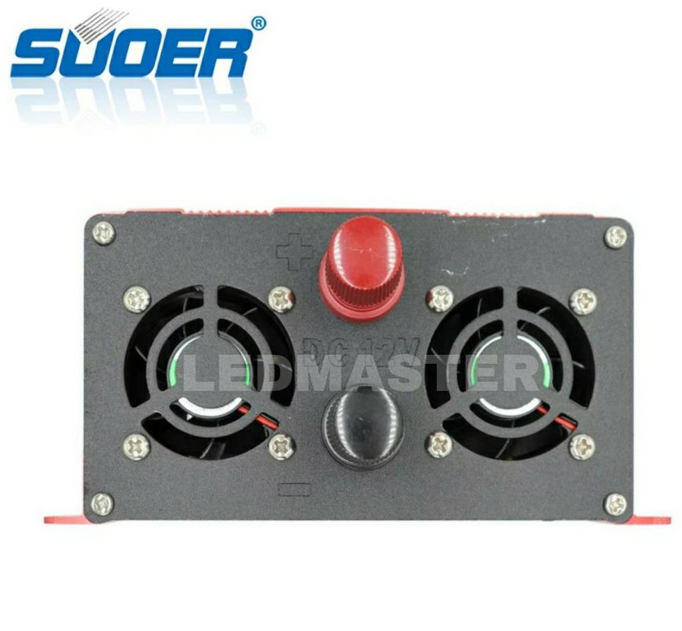 ✔รุ่นใหม่ อินเวอร์เตอร์ เพียวซายเวฟ 1000W 12V ราคาโรงงาน ยี่ห้อ SUOER รุ่น FPC-1000A pure sine wave power inverter เครื่องแปลงไฟรถยนต์ 12V เป็นไฟบ้าน 220V