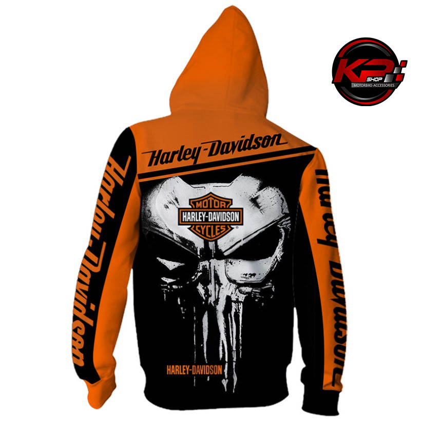 เสื้อฮู้ด เสื้อแจ๊คเก็ต HARLEY DAVIDSON แบบมีซิปหน้า
