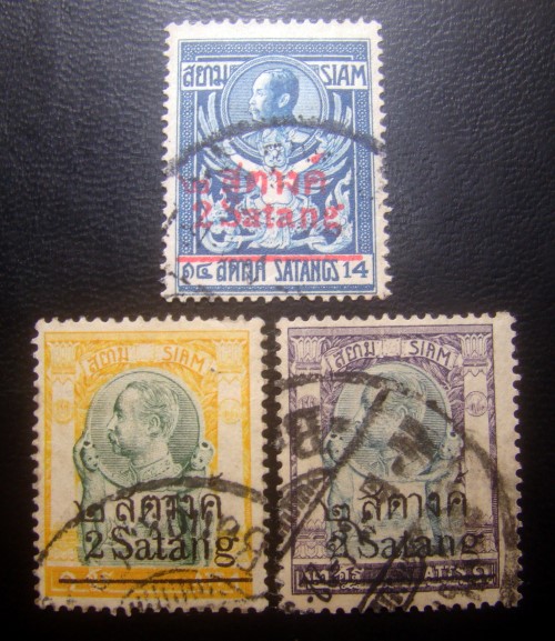 ((--ร.5--2 ชุด--)) s2328-แสตมป์รัชกาลที่ 5 ครุฑพ่าห์ ชุดชั่วคราว-แก้ราคา ปี 2459 + วัดแจ้ง ชุดชั่วคราว-แก้สตางค์ ปี 2458 ใช้แล้ว ราคาเบา หายาก น่าสะสมครับ