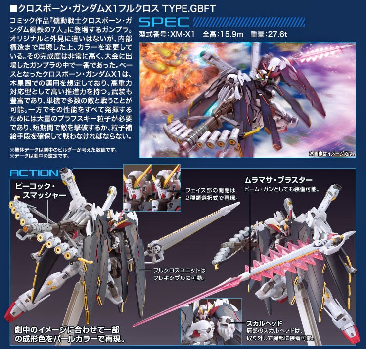 HGBF 1/144 Crossbone Gundam X1 Fullcloth GBFT Ver.