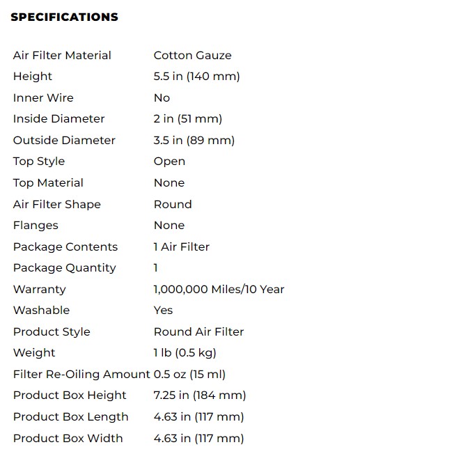 กรองอากาศ K&N DU 1006 DUCATI Scrambler Cafe Racer 2021