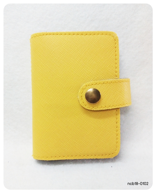 (ncb20-801-09) กระเป๋าใส่นามบัตร (20 ใบ) สีเหลือง PD