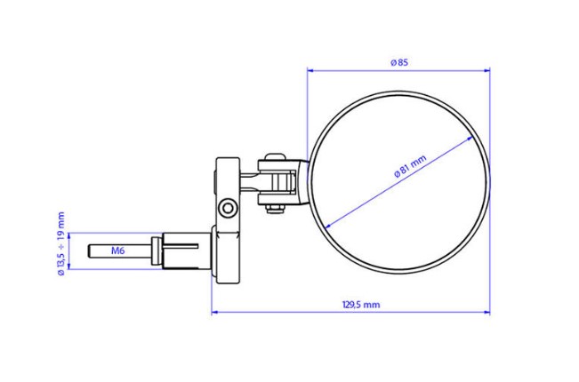 กระจกปลายแฮนด์ CNC RACING "ROCKET"