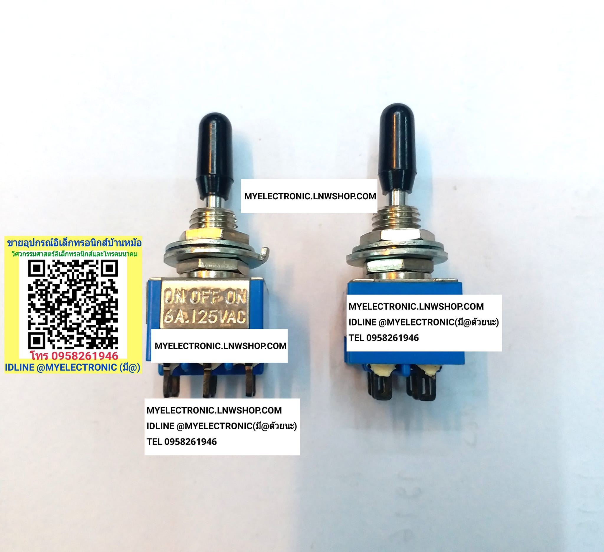 ขาย สวิทช์โย็ก6ขา ON-OFF-ON MADE IN JAPAN ญีปุ่น สวิทช์โย็ก 6ขา ตัวเล็ก 6A250V TOGGLE SWICTH SW ของแท้ ราคา ตัวละ . . . . หน่วย บาท