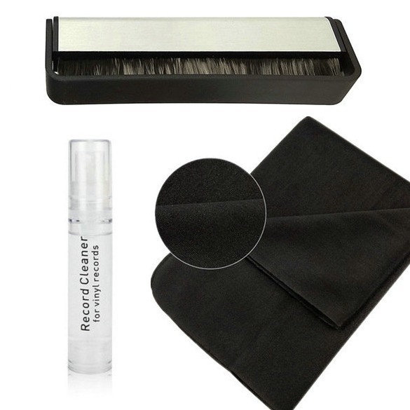 Goka Anti-static record cleaner set ชุดแปรงปัดทำความสะอาดแผ่นเสียง แปรงปัดแผ่นเสียง,น้ำยาทำความสะอาดแผ่นเสียง