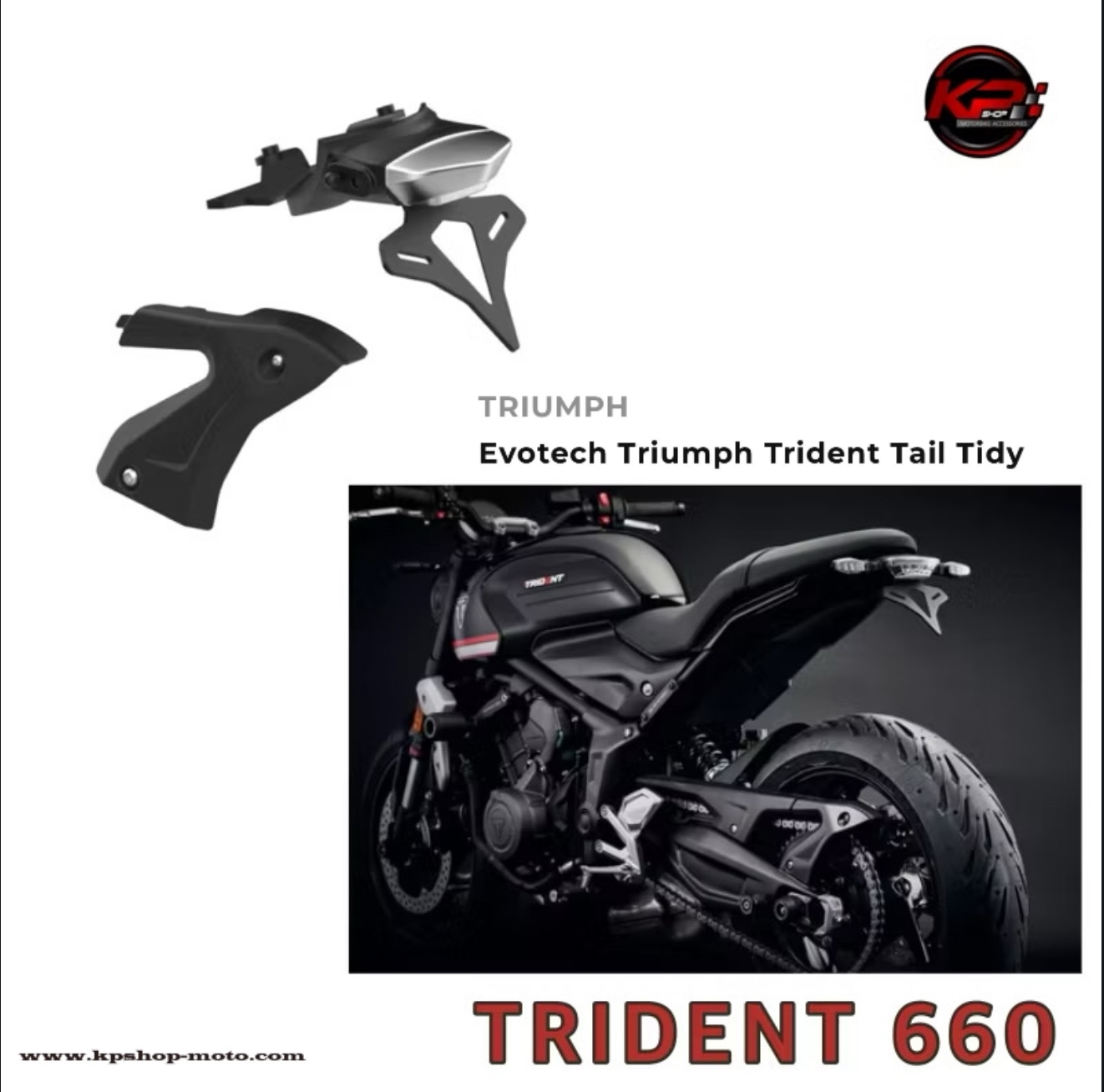 ท้ายสั้น+ไฟท้าย+ครอบโซ่ Evotech Triumph Trident Tail Tidy