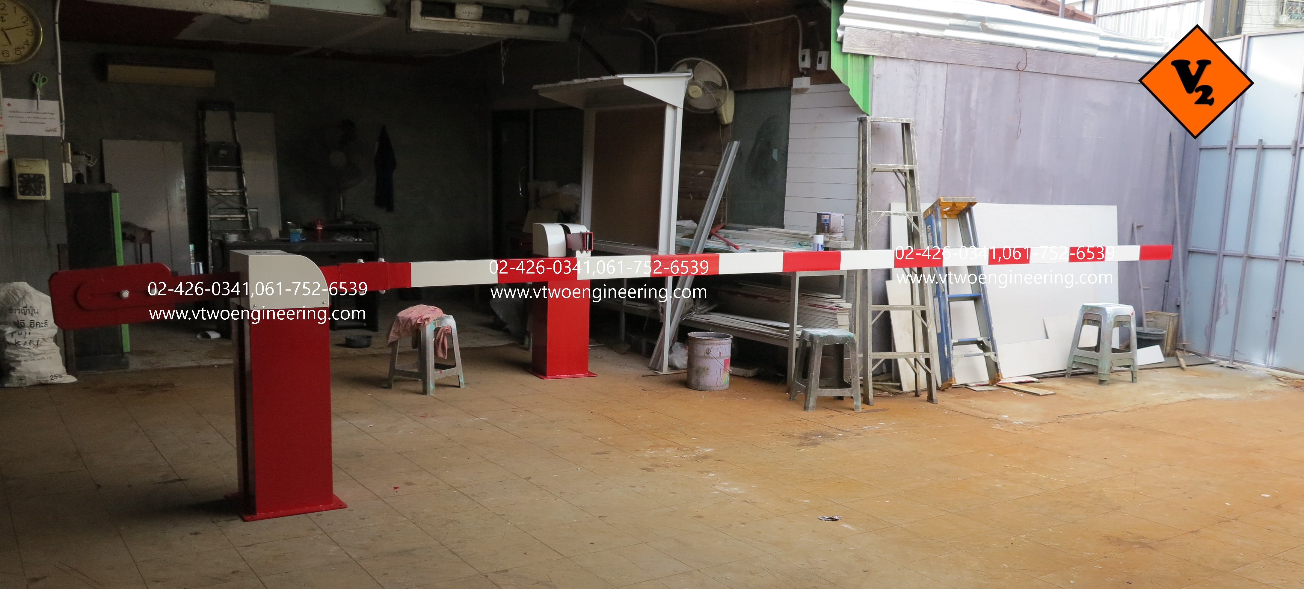 ไม้กระดกmanual ไม้กั้นรถยนต์ ไม้กั้นทาง แบบสั่งผลิต NO.4