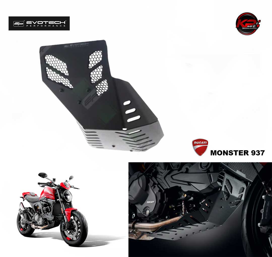 การ์ดเครื่อง Evotech Ducati Monster 937 Engine Guard Protector (ทรงยาว)