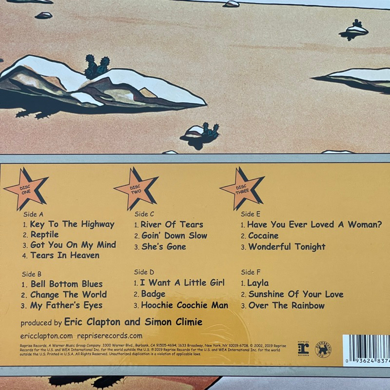 แผ่นเสียง Eric Clapton - One More Car, One More Rider (Live On Tour 2001) USA แผ่นเสียงมือหนึ่ง ซีล