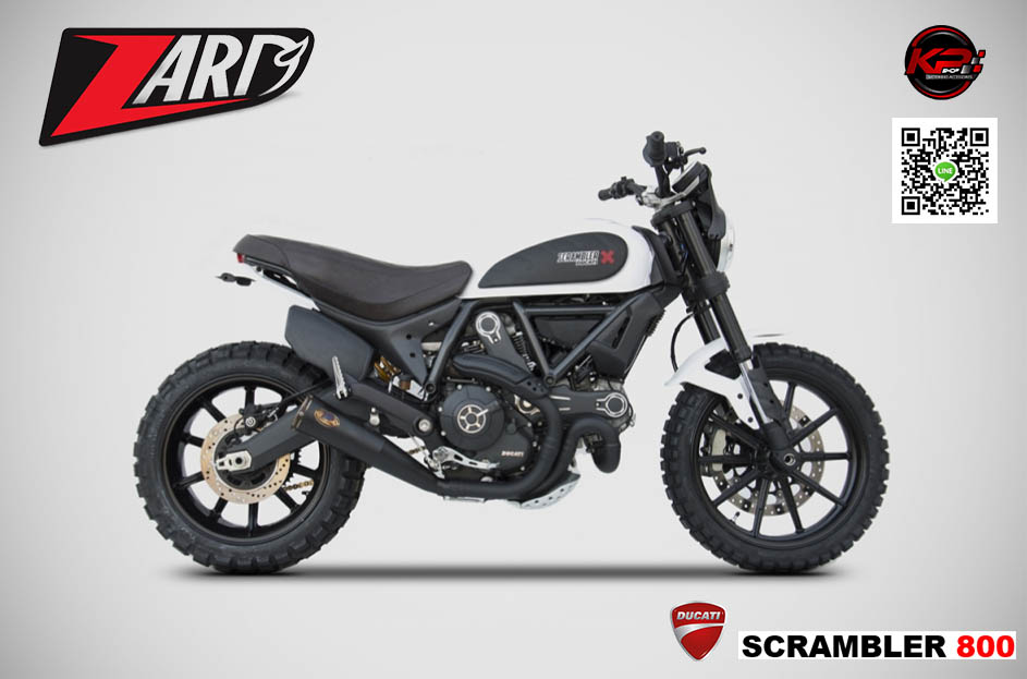 ท่อ ZARD FOR DUCATI SCRAMBLER 800 (ZARD ZUMA BLACK) สลิปออน