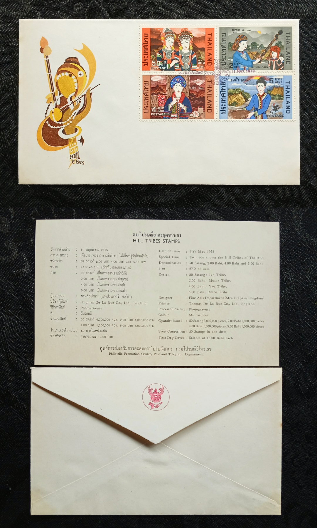 F.D.C. First Day Cover / ซองวันแรกจำหน่าย พร้อมการ์ดแสดงข้อมูลทุกซอง