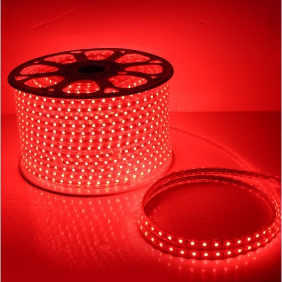 สว่างสุดในรุ่น5050)ไฟปีใหม่ ไฟสายยางท่อแบน 60LED/M งานพรีเมี่ยม (100 เมตร)(ฟรี ปลั๊กหัวจ่าย 5ตัว) ไฟเส้น led strip light