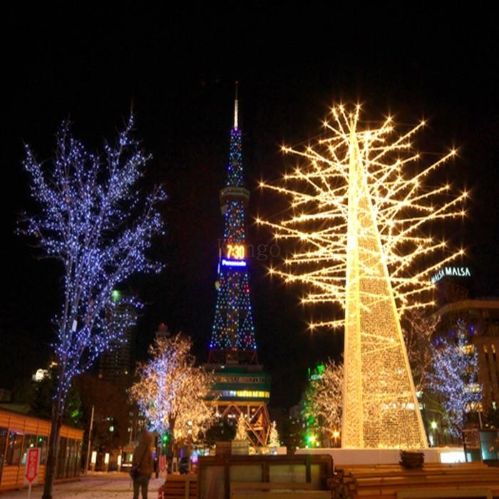 ราคาส่ง ไฟเส้นประดับตกแต่ง ไฟคริสมาส เเสงวอร์มไวท์ ยาวพิเศษ 100 เมตร 1000LED ไฟตกแต่งห้อง อาคารบ้านเรือน โรงแรม รีสอร์ท สวน ต้นไม้ รุ่น เเสง warmwhite เเบบไฟนิ่ง จำนวน 1 ชิ้น