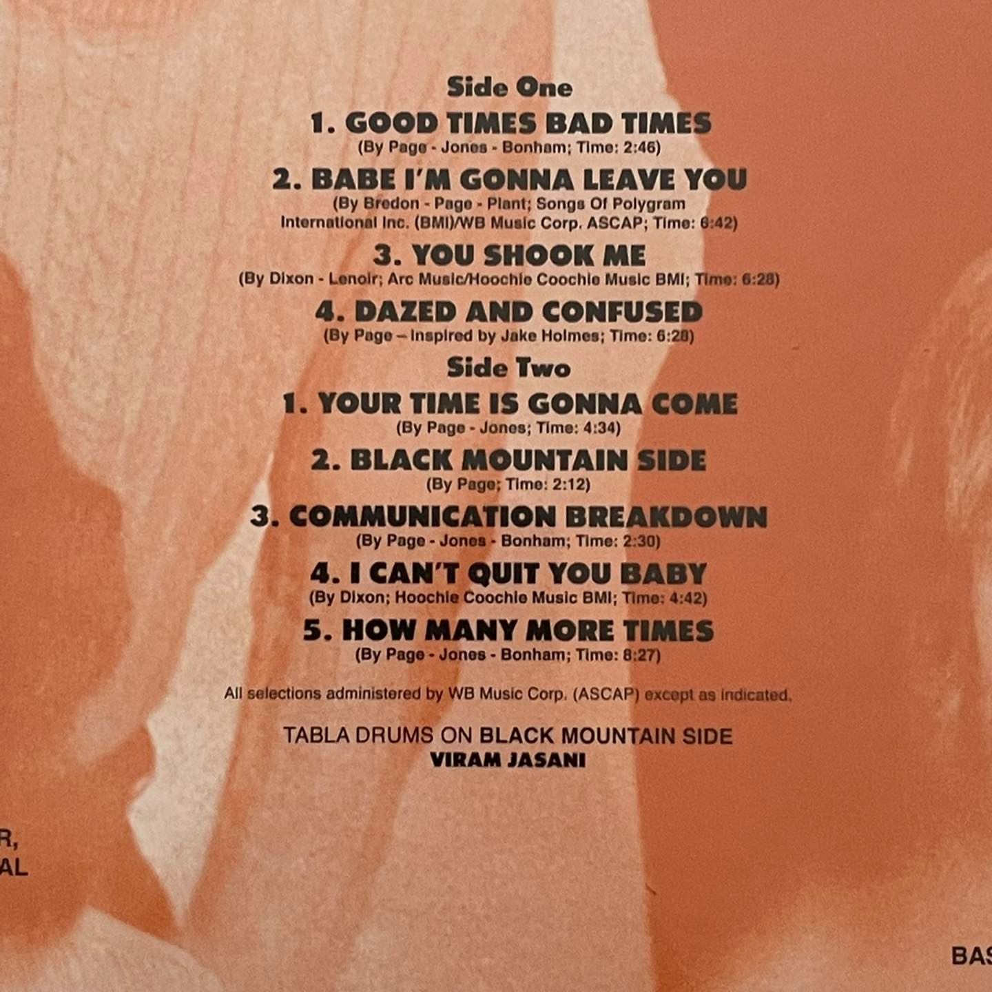 แผ่นเสียง Led Zeppelin – Led Zeppelin ,Black Vinyl, LP, Album, Reissue, Remastered, 180 Gram มือหนึ่ง ซีล