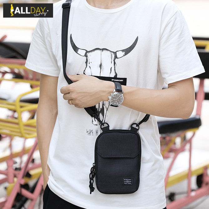 มาใหม่! NY24 กระเป๋าสะพายข้าง สีดำ สวยเท่ ผ้า Nylon กันน้ำ ผู้ชาย ผู้หญิง