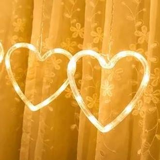 ไฟประดับตกเเต่งปีใหม่ ไฟม่าน led รูปหัวใจ [กดเลือกเเสง] เเสงขาว white / warmwhite / rgb ปรับได้ 8 โหมด เลือกไฟนิ่งหรือไฟกระพริบได้ ใช้สำหรับเป็นไฟเเฟนซีประดับอาคาร สถานที่ ตกเเต่งสวน งานปีใหม่ งานลอยกระทง ไฟประดับห้อง ไฟตกเเต่ง led ไฟปีใหม่ ไฟคริสมาส