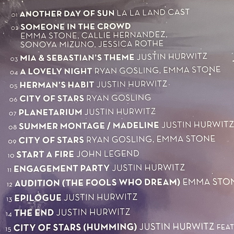 CD ซีดีเพลง La La Land (Original Motion Picture Soundtrack) มือหนึ่ง แท้ ซีล