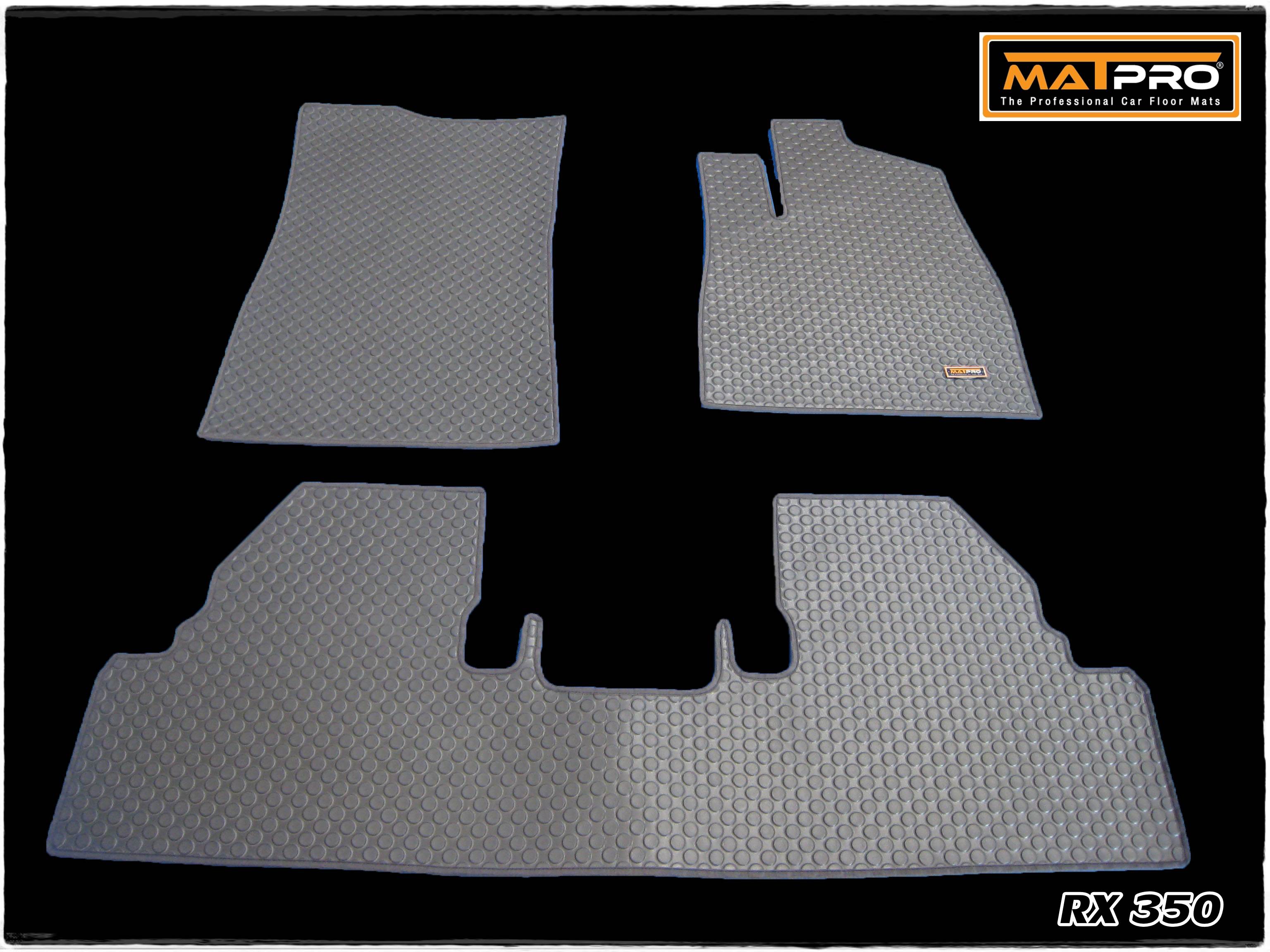 พรมปูพื้นเข้ารูป 100% ลายกระดุม สำหรับรถ รุ่น Lexus RX350 4 ชิ้น รวม ถาดท้าย